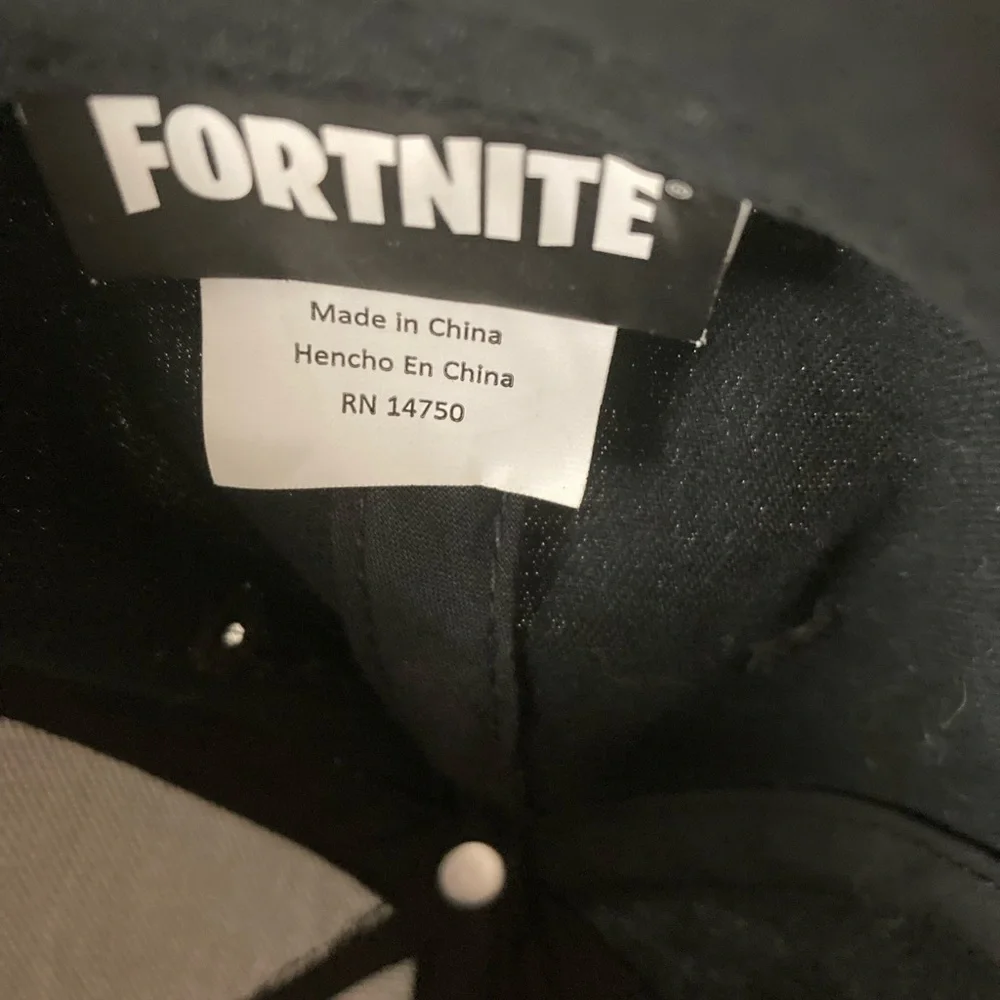 Black Fortnite SnapBack adjustable cap one size fits most hat